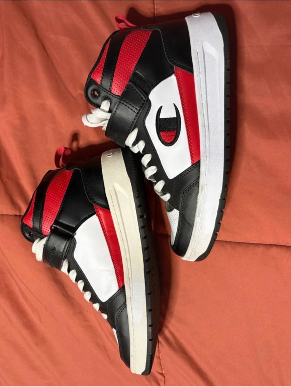 Champion women’s Black, Red & White High-Top Sneakers